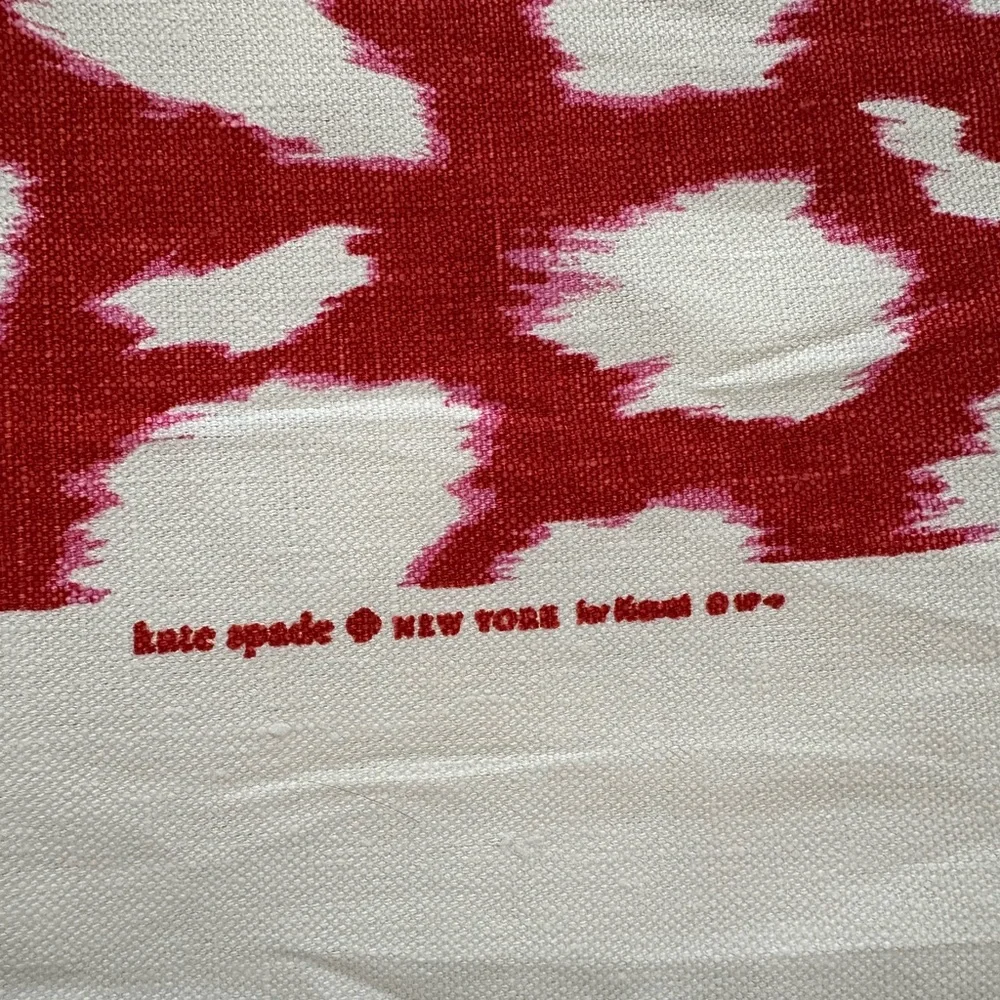 Kate Spade for Kravet. Vibrant Red and White Fabric Remnant